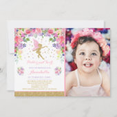 Fairy Birthday Invitation Whimsical Magical Party Kaart (Voorkant)