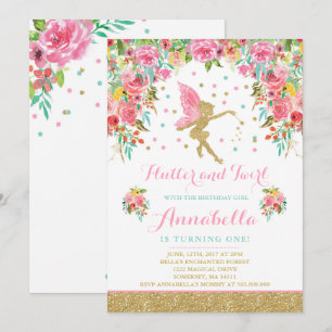 Fairy Birthday Invitation Whimsical Magical Party Kaart