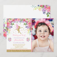 Fairy Birthday Invitation Whimsical Magie Party