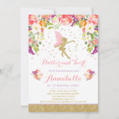 Fairy Birthday Invitation Whimsical Magie Party (Devant)