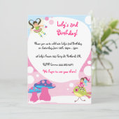 Fairy Birthday Invites Kaart (Staand voorkant)