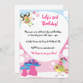 Fairy Birthday Invites Kaart (Voorkant / Achterkant)