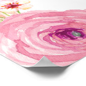 Fairy Birthday Party Backdrop Banner Pink Floral Poster (Hoek)