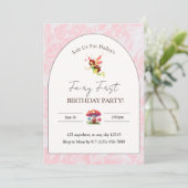 Fairy Birthday Party Invitation verticale (Debout devant)