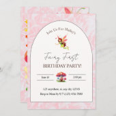 Fairy Birthday Party Invitation verticale (Devant / Derrière)