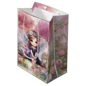 Fairy Birthday Party Medium Cadeauzakje (Voorkant Gekanteld)