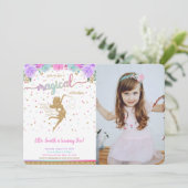 Fairy Birthday Photo Invitation (Debout devant)