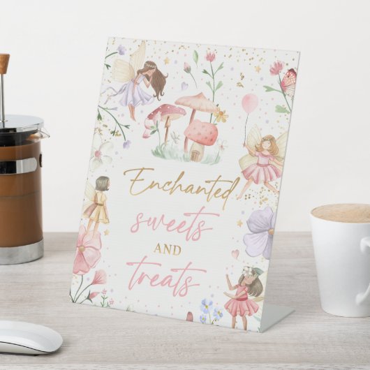 Fairy Birthday Sweets and Treat Reclamebord Met Voetstuk (Insitu)