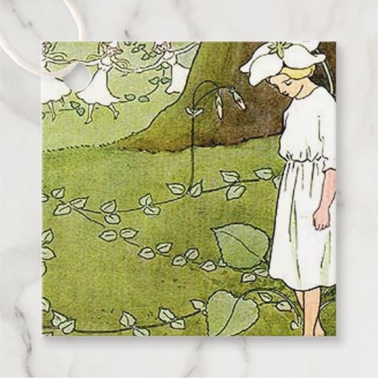 Fairy bloementuin betoverde bos meisje verjaardag bedankjes labels (Voorkant)