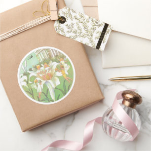 Fairy bloementuin betoverde bos meisje verjaardag ronde sticker