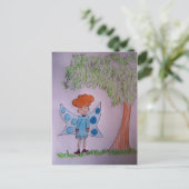 Fairy Blue Briefkaart (Staand voorkant)