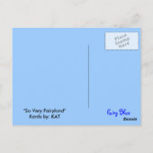 Fairy Blue Briefkaart (Achterkant)