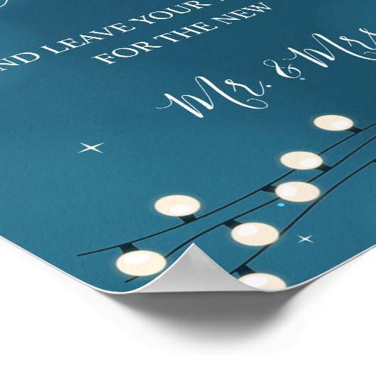 Fairy Bokeh String Lights Mariage livre d'or (Coin)