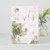 Fairy bos meisje verjaardag kaart (Staand voorkant)