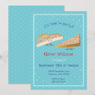 Fairy Bread-tekens   verjaardagsuitnodiging Kaart