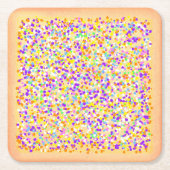 Fairy Bread Vierkante Kartonnen Onderzetter (Voorkant)
