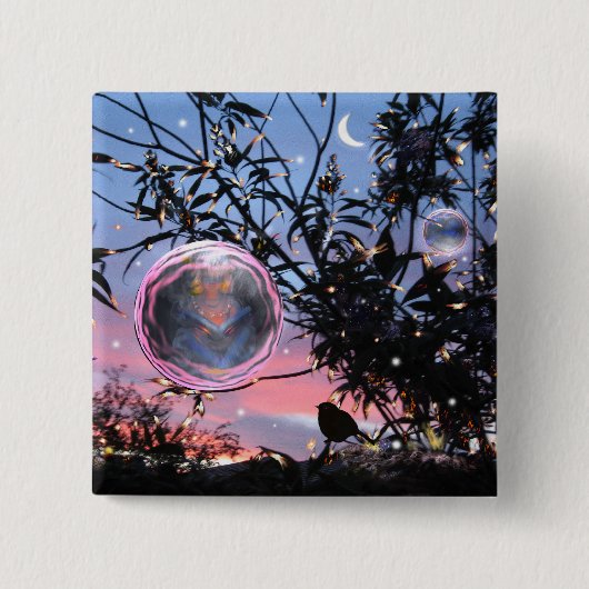 Fairy Bubble! Vierkante Button 5,1 Cm (Voorkant)
