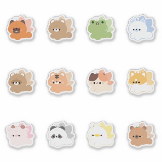 Fairy butterfly animals sticker (Voorkant)