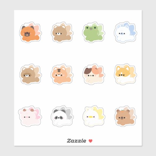 Fairy butterfly animals sticker (Vel)