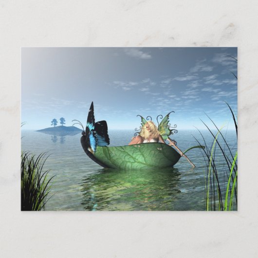 Fairy Butterfly Boat Briefkaart (Voorkant)