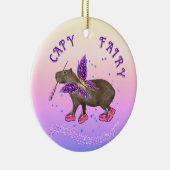 Fairy Capybara Magic Keramisch Ornament (Rechts)