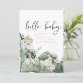 Fairy Castle Imaginaire Baby shower Invitation (Debout devant)