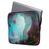 Fairy Castle in de betoverde Bossen Laptop Sleeve (Voorkant Links)