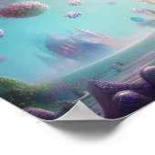 Fairy Castle in de betoverde Bossen Poster (Hoek)