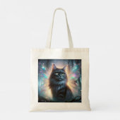 Fairy Cat Inspired by Celtic Folklore Cat-sìth Tote Bag (Achterkant)