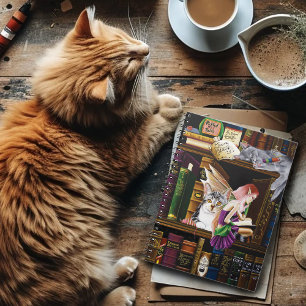 Fairy Cats Boeken Bibliotheek Fantasie Notitieboek