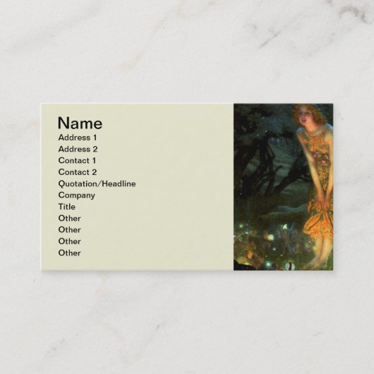 Fairy Circle Fairies Midzomer Eve Visitekaartje (Voorkant)