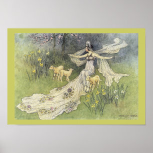 Fairy Coquette en lammeren van het Poster Warwick 