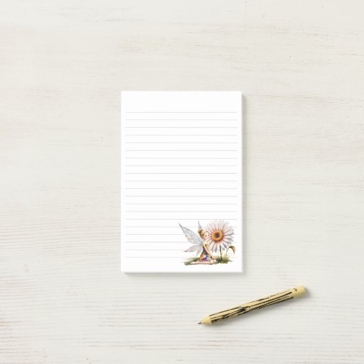 Fairy & Daisy Design Lignes Notes Post-it® 3M (Sur un bureau)
