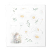 Fairy Daisy Notepad – Whimsical Floral Stationery Notitieblok (Voorkant)