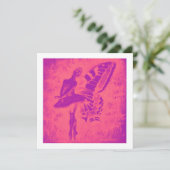 Fairy Dancer Invite Kaart (Staand voorkant)