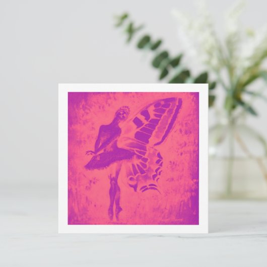 Fairy Dancer Invite Kaart (Staand voorkant)