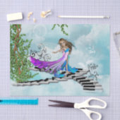 Fairy, dansen op een piano tissuepapier (Craft)