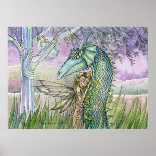 Fairy Dragon Poster van Molly Harrison