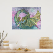 Fairy Dragon Posterprint door Molly Harrison Poster (Keuken)
