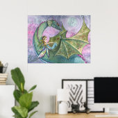 Fairy Dragon Posterprint door Molly Harrison Poster (Thuiskantoor)