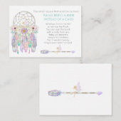 Fairy Dream Catcher Baby shower Boek aanvraag Informatiekaartje (Voorkant / Achterkant)