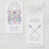 Fairy Dream Catcher Boho Arrows Feathers Business Visitekaartje (Voorkant / Achterkant)