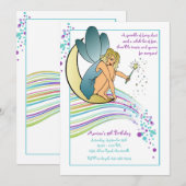 Fairy Dust Birthday Party Invitation Kaart (Voorkant / Achterkant)
