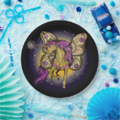 Fairy Eenhoorn Gele Keizer Moth Papieren Bordje (Feest)