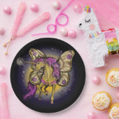 Fairy Eenhoorn Gele Keizer Moth Papieren Bordje (Feest)