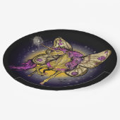 Fairy Eenhoorn Gele Keizer Moth Papieren Bordje (Gekanteld)