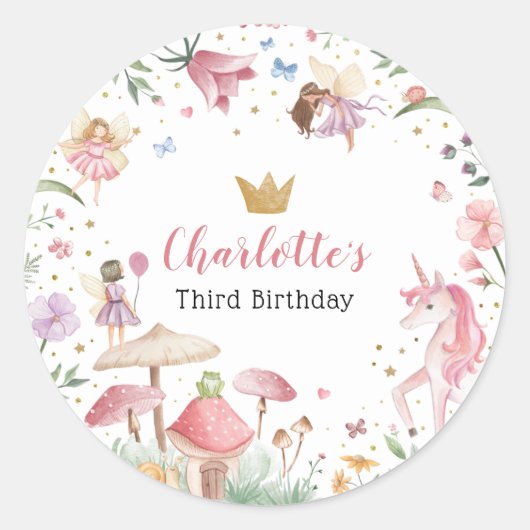 Fairy Eenhoorn Stickers (Voorkant)