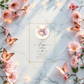 Fairy eerste 1e verjaardag partij acryl uitnodigingen