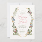 Fairy eerste  bloemenkroeg kaart (Voorkant)