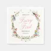 Fairy eerste  bloemenkroeg servet (Voorkant)